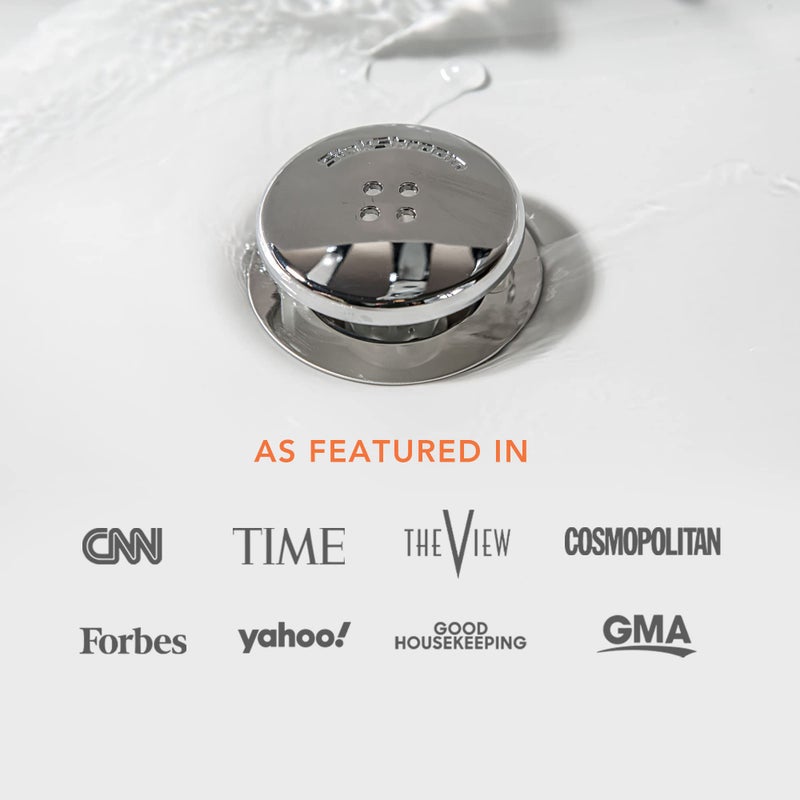 SinkShroom Revolutionary Bathroom Sink Drain Protector Hair Catcher, Strainer, Snare, Silicone , Brushed, Sinkshroom Chrome Edition, 1" -1.4" - Image 3